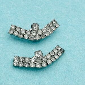 Vintage Silver-Tone Curved Shoe Clips